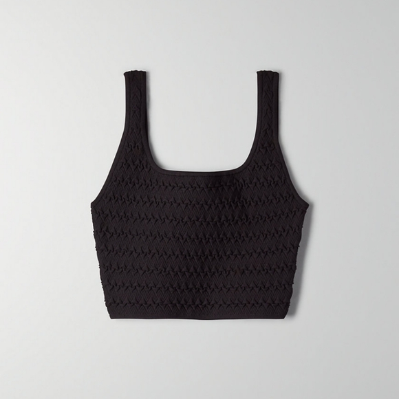 Textured Babaton Sculpt Knit Cropped Tank - Picture 7 of 11